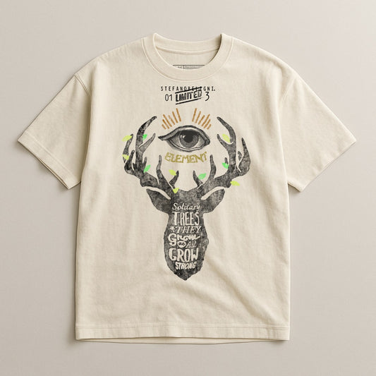 Limited Edition Nature Inspired Deer Graphic T-Shirt