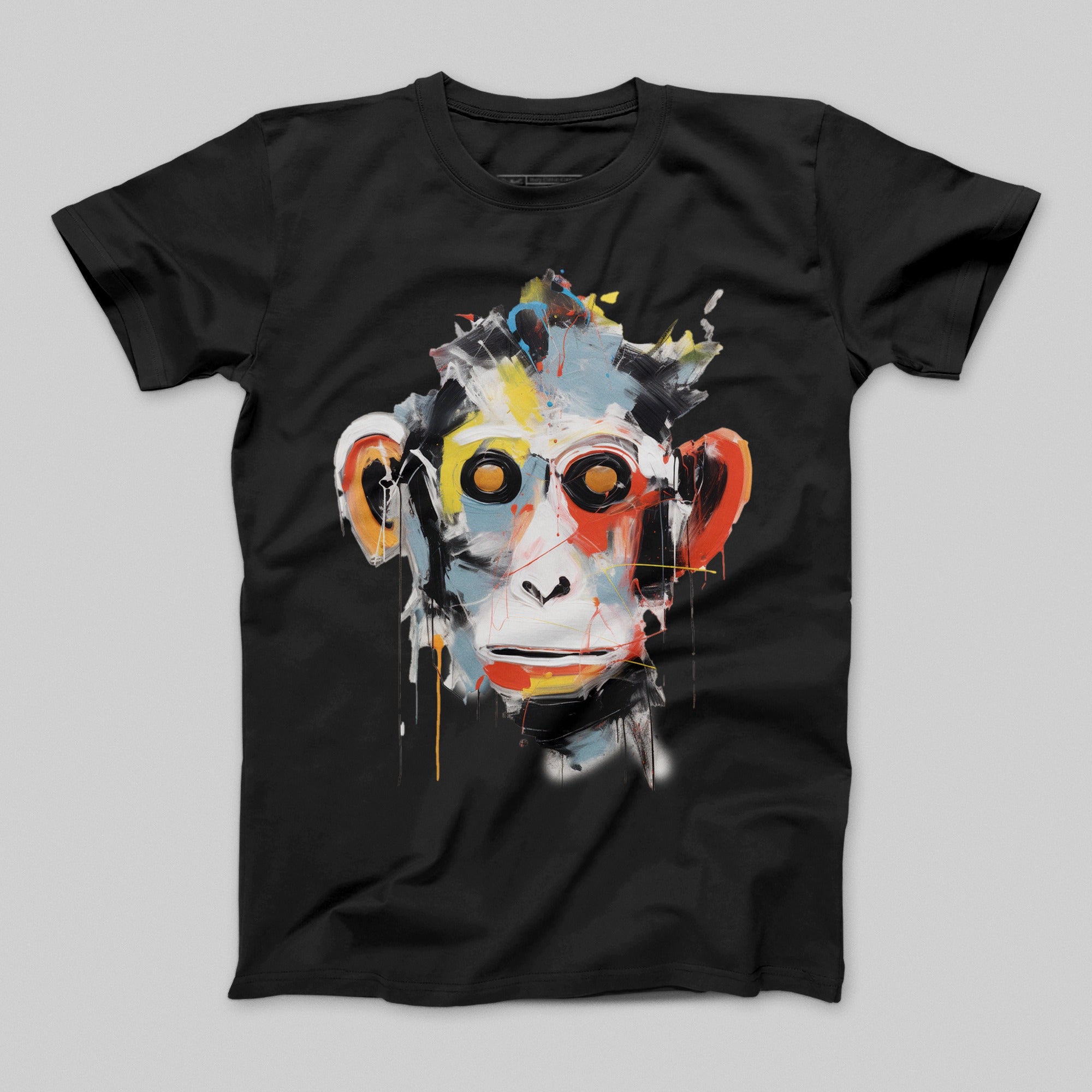 Abstract Colorful Monkey Art Print T-shirt