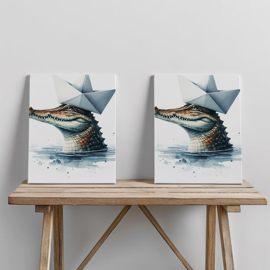 Quadro canvas croco