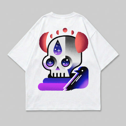 Celestial Skull Starry Eyes Raven Bird Abstract product type