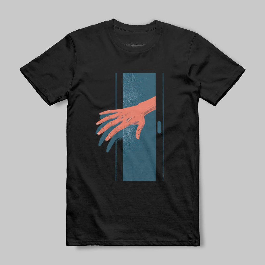 Hand Reaching Through Door Graphic T-shirt