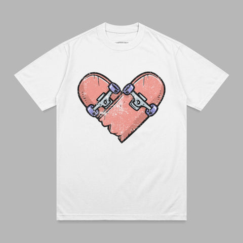 Pink Distressed Skateboard Heart Design product type