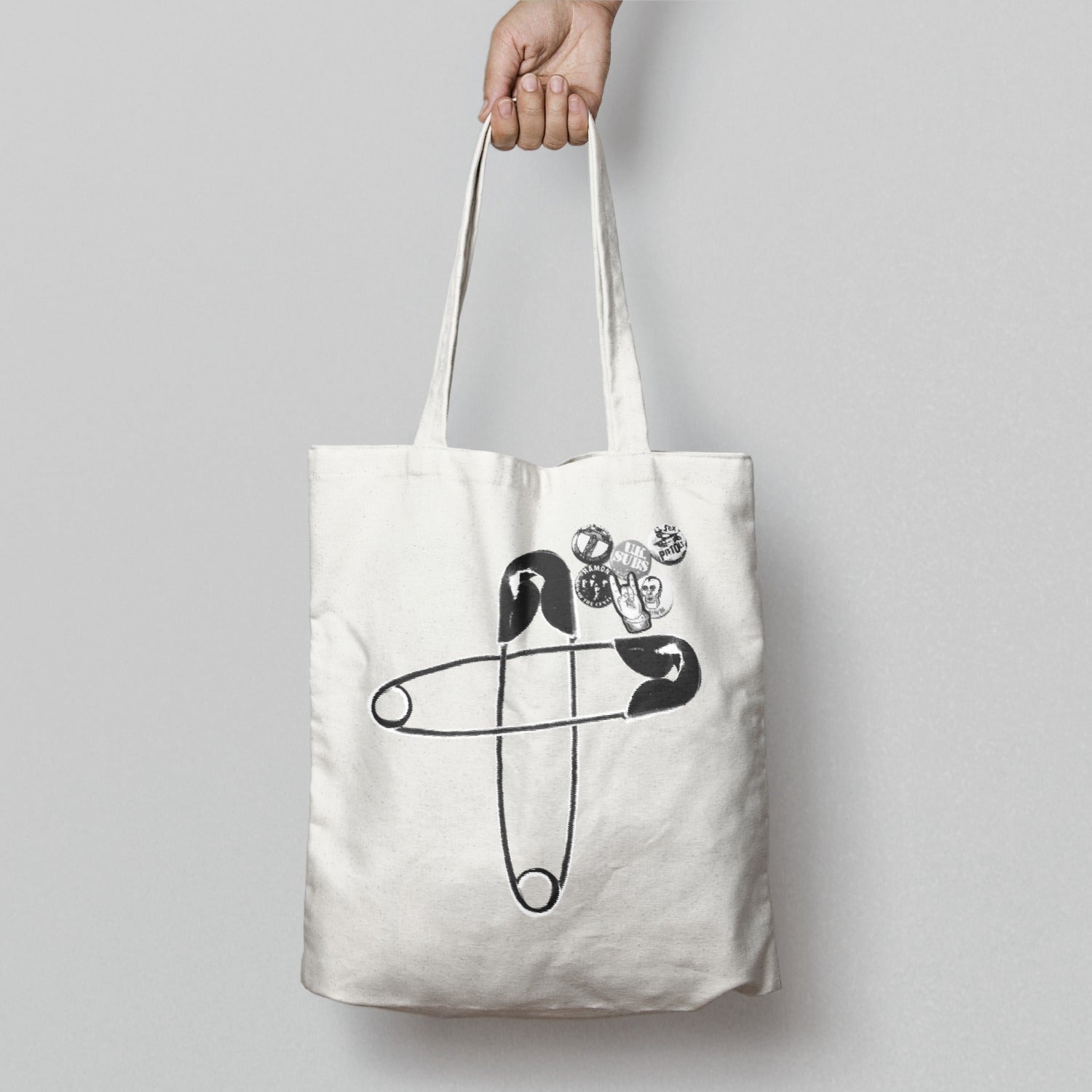 Modern Abstract Black and White Design Tote Bag