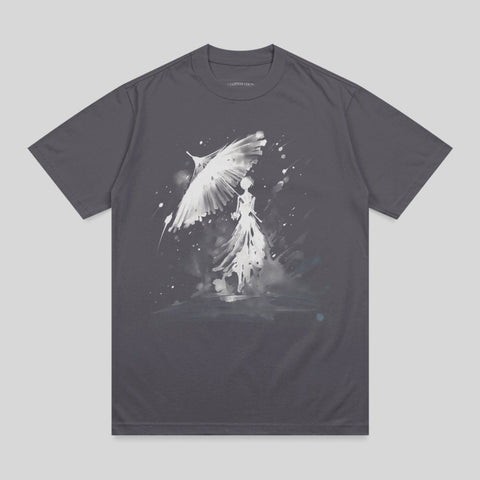 Abstract White Figure Umbrella Splatter Art Dark Gray product type