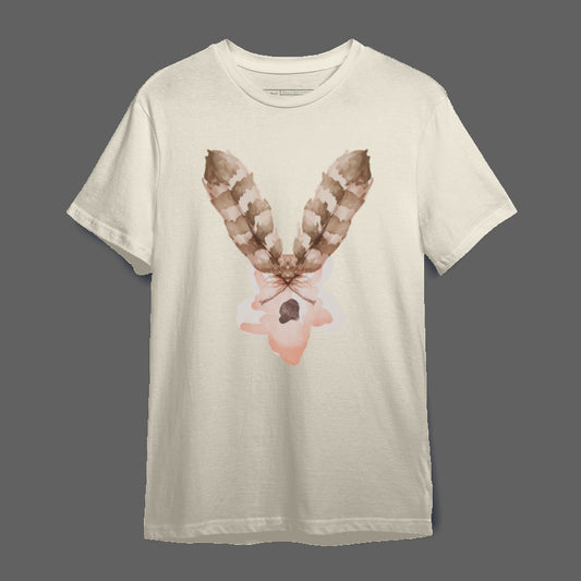 Artistic Feather Design Graphic Short Sleeve T-Shirt