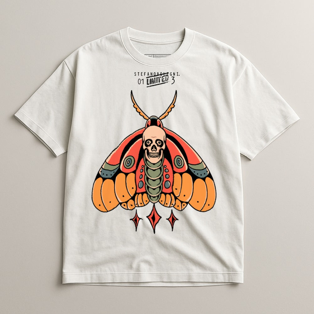 Skull Butterfly Design Graphic T-shirt for Unique Style