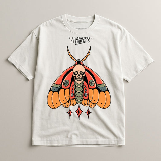 Skull Butterfly Design Graphic T-shirt for Unique Style