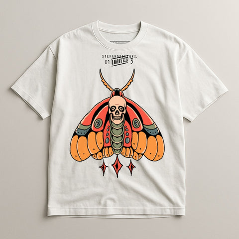 Skull Butterfly Design Graphic T-shirt for Unique Style