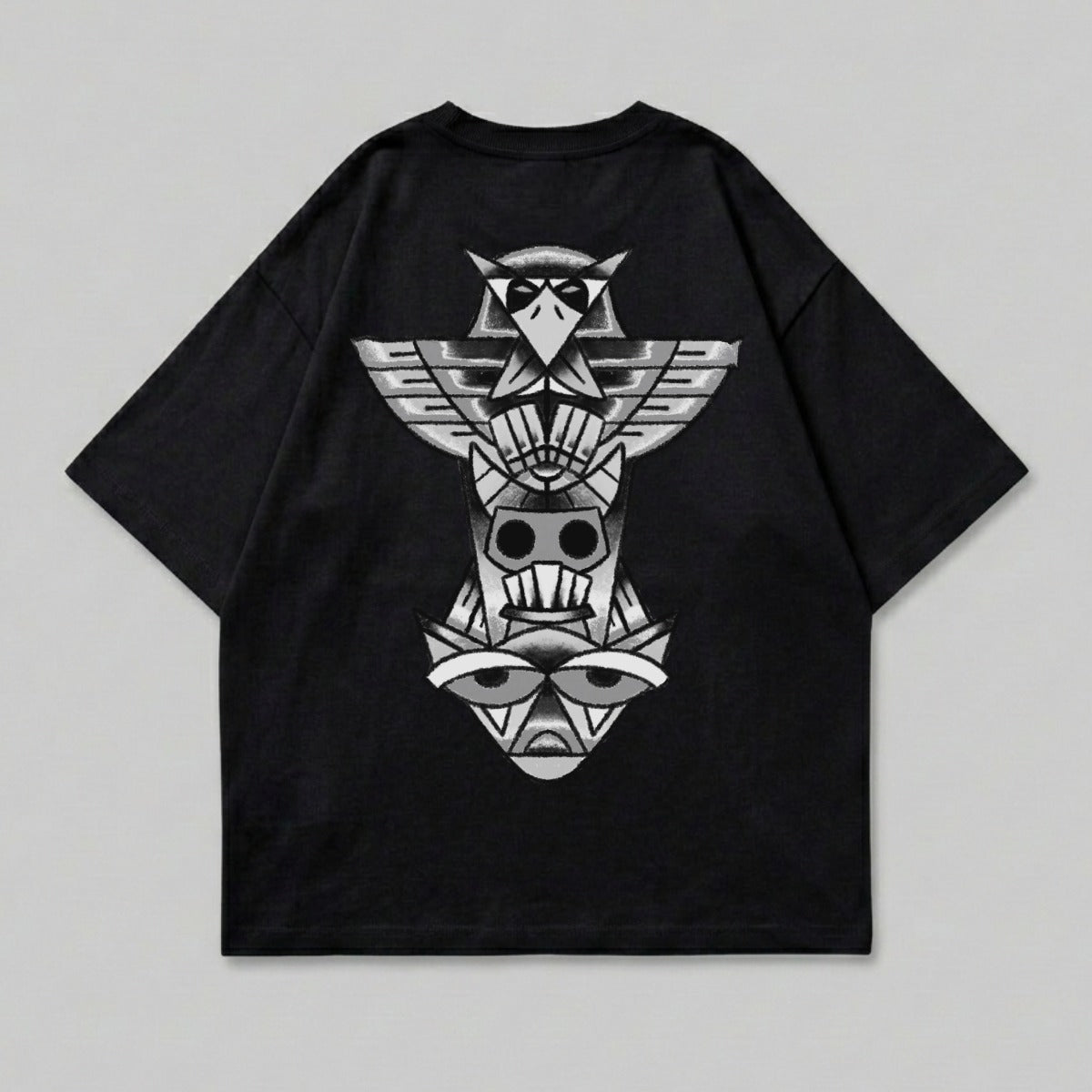 Mythic Animal Totem Back Graphic Black Shirt product type