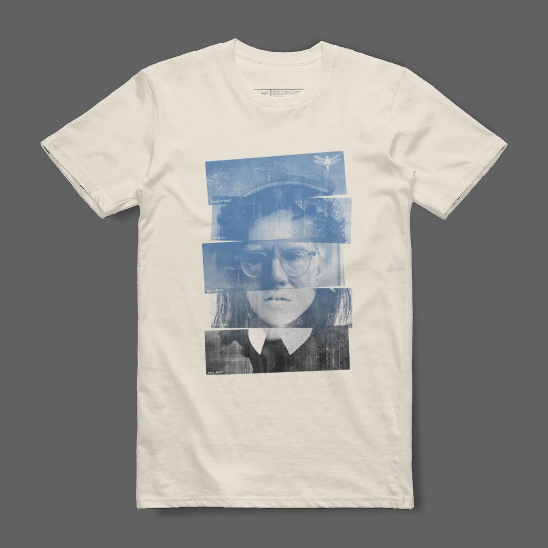 Blue and Black Collage Art Graphic T-Shirt Product