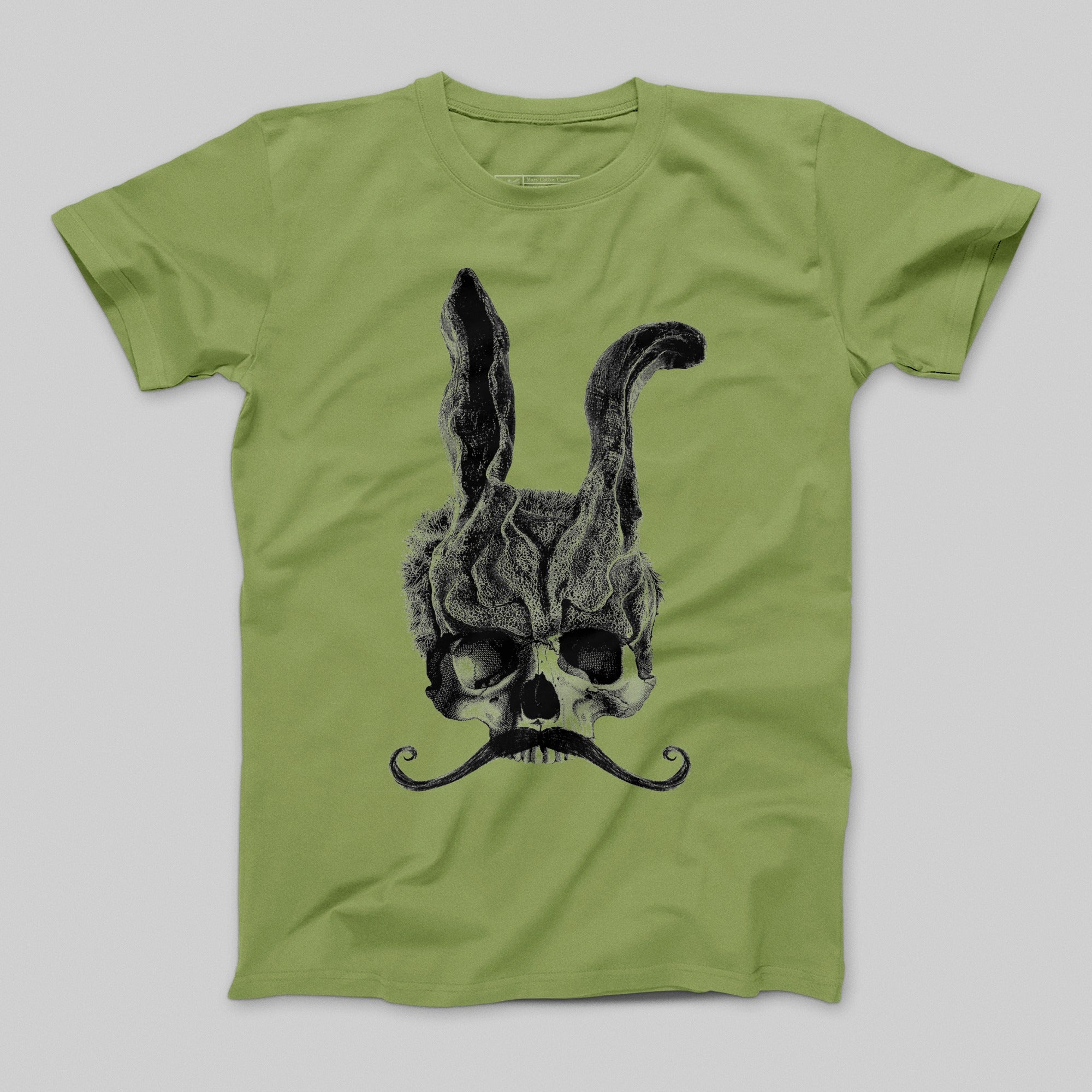 Skull Bunny Moustache Graphic Print T-Shirt Product