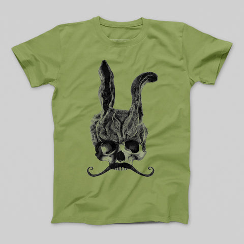 Skull Bunny Moustache Graphic Print T-Shirt Product