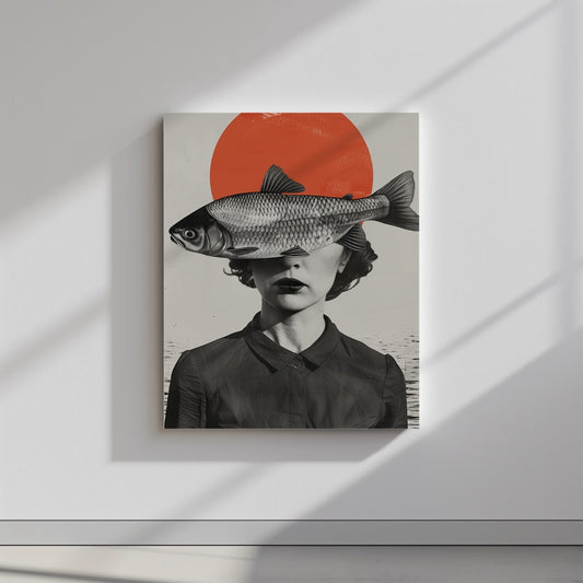 Quadro canvas face-fish