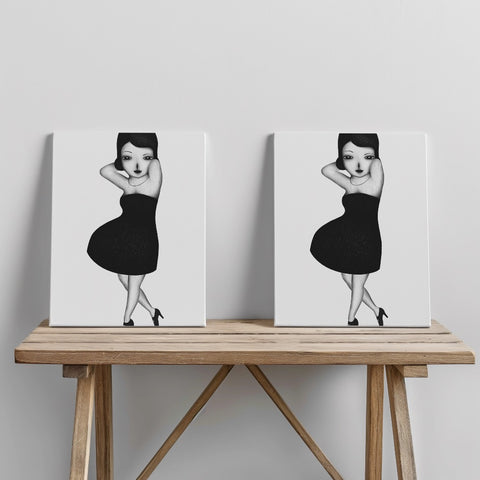 Quadro canvas modella