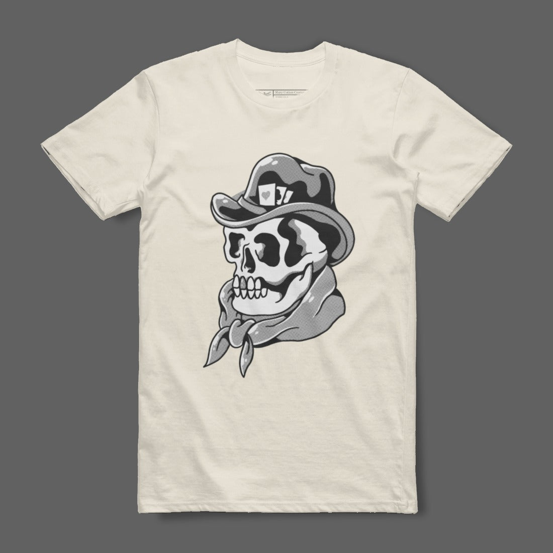 Cowboy Skull with Hat and Bandana Graphic Shirt