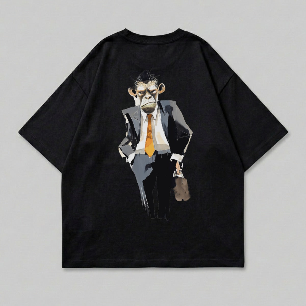 Chimpanzee Suit Briefcase Graphic Black product type