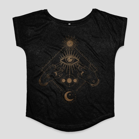 Mystical Hands and Eye Design Women's T-Shirt