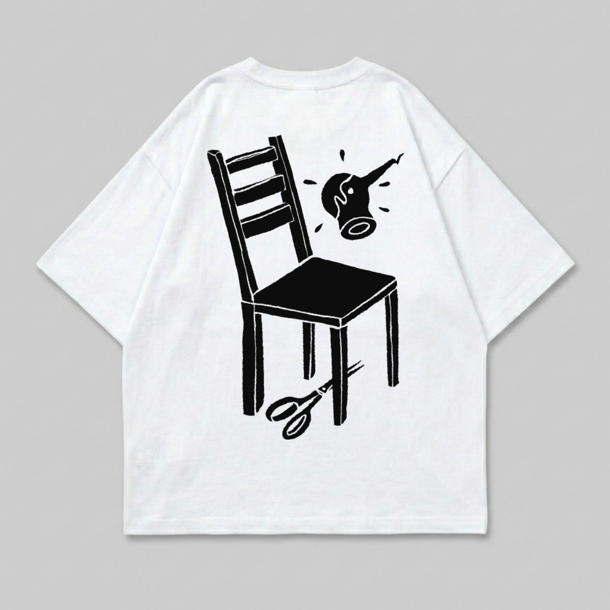 Chair Scissors Watering Can Quirky White Product Type
Tshirt, Graphic Tee, White Tee, Chair Graphic, Scissors Graphic, Watering Can Art, Quirky Design, Unique Print, Abstract Art, Illustration, Black White Print, Streetwear, Casual Fashion, Back Print Tee, Artistic Shirt, Modern Graphic, Hipster Style, Creative Design, Novelty Shirt, Apparel