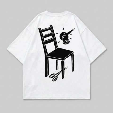 Chair Scissors Watering Can Quirky White Product Type
Tshirt, Graphic Tee, White Tee, Chair Graphic, Scissors Graphic, Watering Can Art, Quirky Design, Unique Print, Abstract Art, Illustration, Black White Print, Streetwear, Casual Fashion, Back Print Tee, Artistic Shirt, Modern Graphic, Hipster Style, Creative Design, Novelty Shirt, Apparel