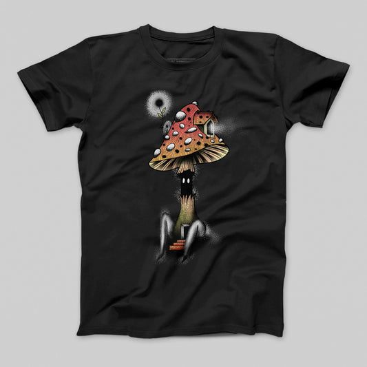 Mysterious Mushroom Character Artwork T-shirt