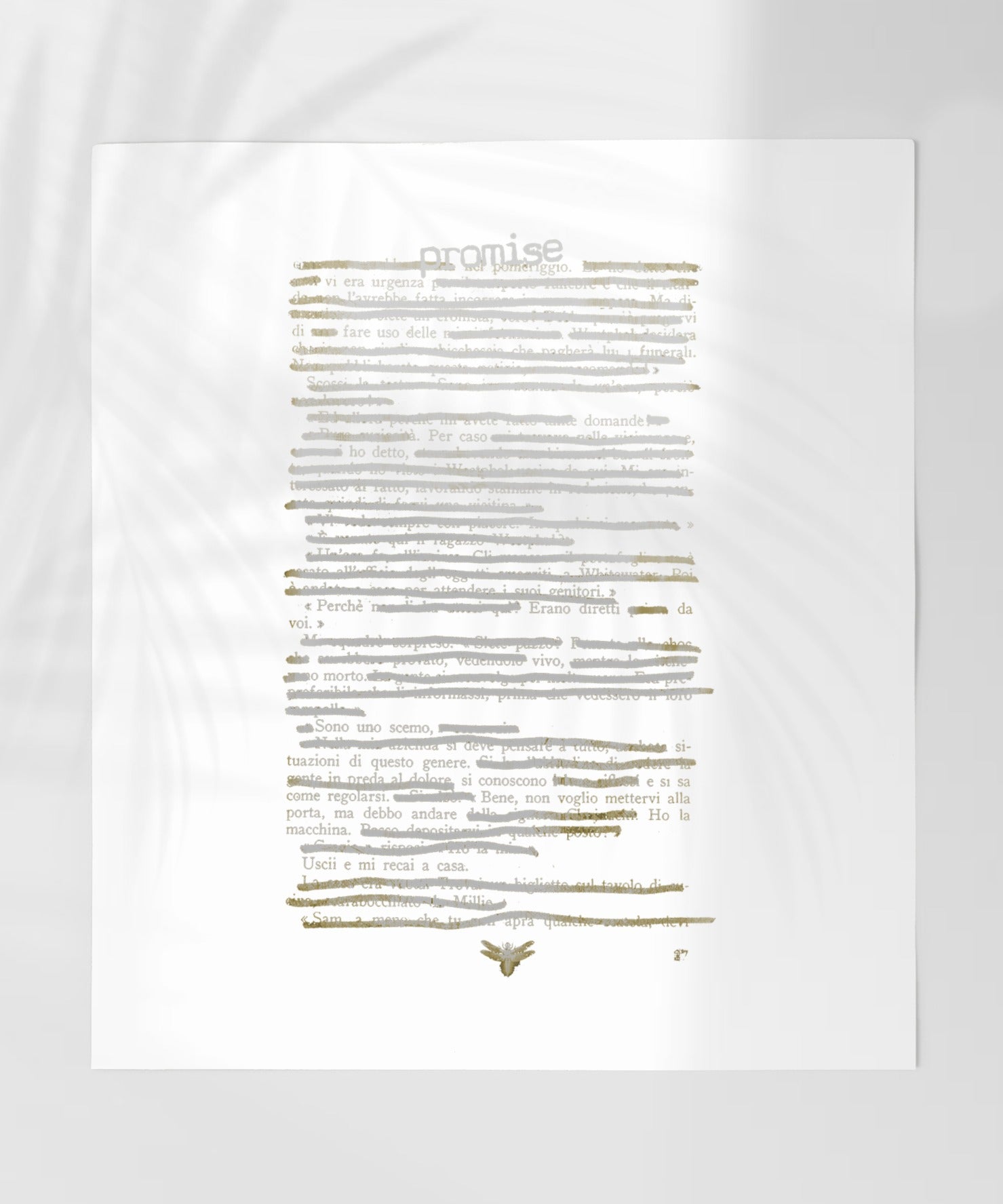 Promise Text Art with Golden Highlights Artwork