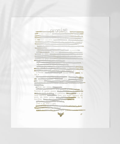 Promise Text Art with Golden Highlights Artwork