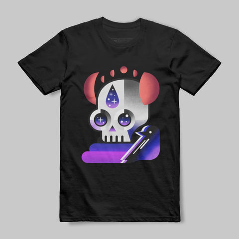 Colorful Skull Graphic T-shirt with Unique Design