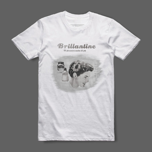 Brillantine Artistic Graphic Tee With Retro Design