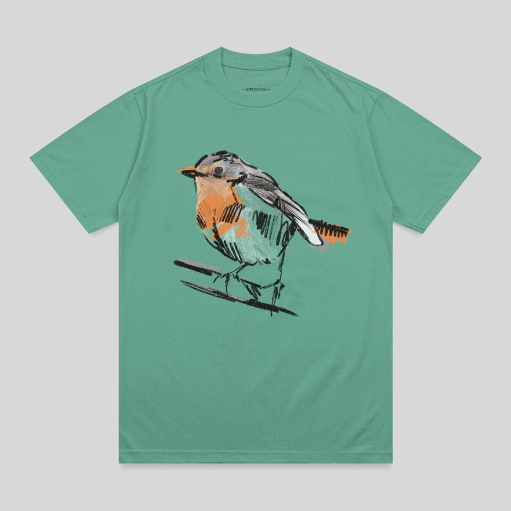 Artistic Robin Bird Sketch Colorful Avian Product type