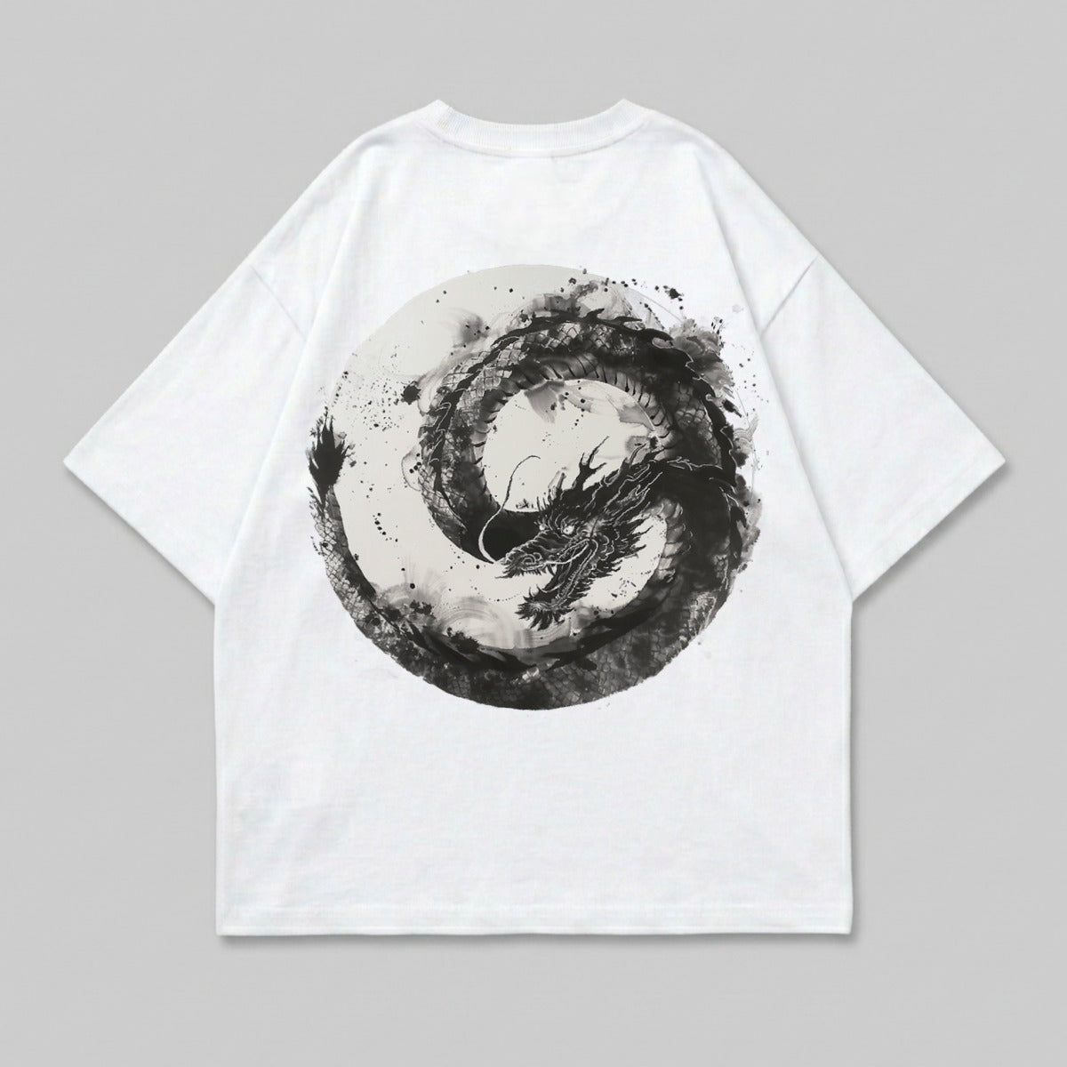 Oriental Mythic Dragon Ink Art Circular Design product type
