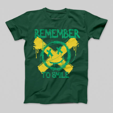 Remember to Smile Grunge Graphic T-shirt