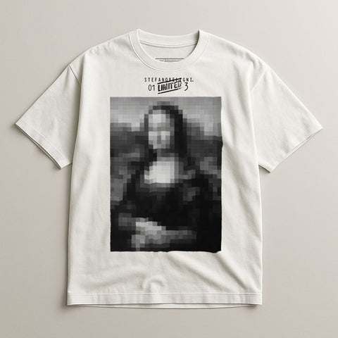 Blurred Mona Lisa Graphic Design Short Sleeve T-shirt