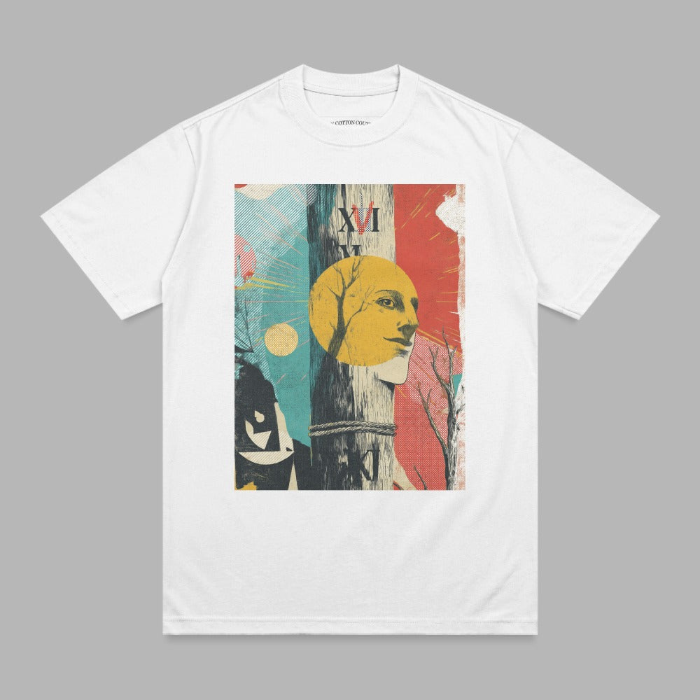 Roman Numeral XVI Abstract Face Colorful Pole product type