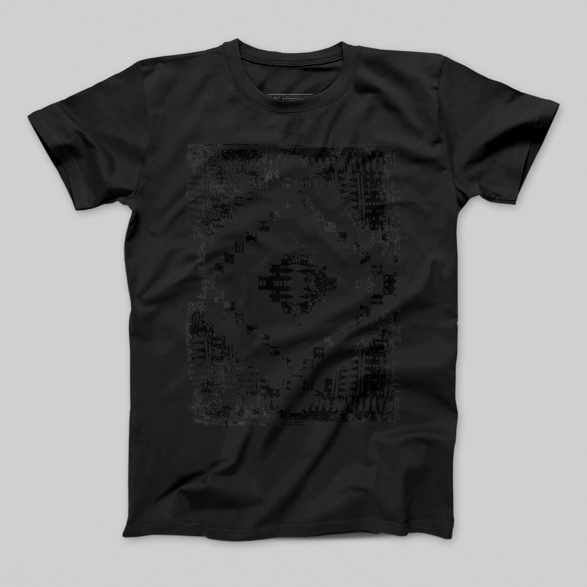 Geometric Patterned Black T-Shirt Trendy Casual Product
