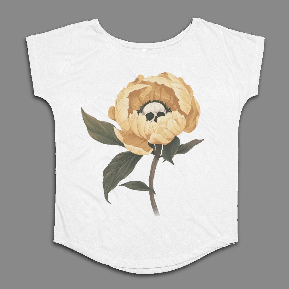 Floral Skull Art Design Women's T-Shirt