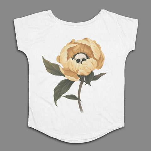 Floral Skull Art Design Women's T-Shirt