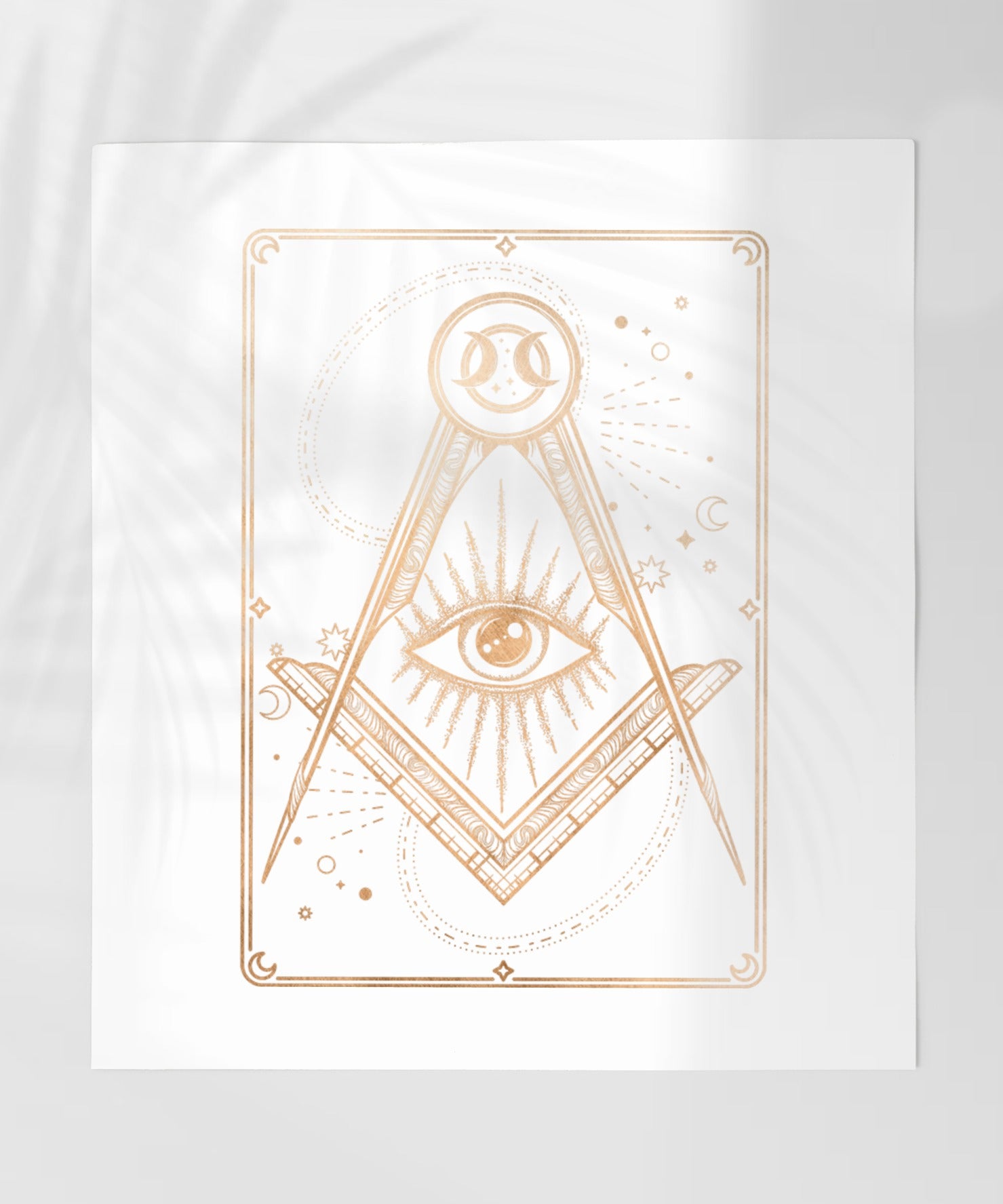Mystical Eye and Compass Celestial Art Print