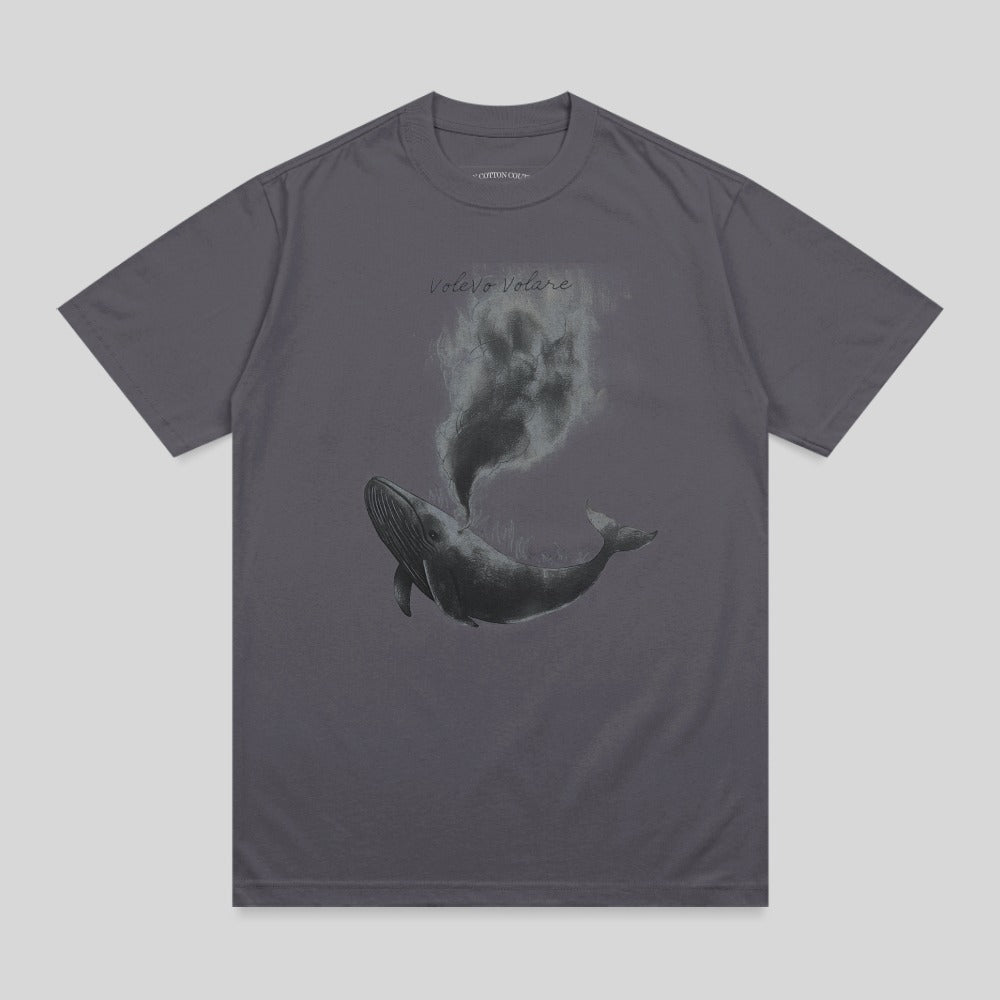 Whale Smoke Volevo Volare Creature Graphic T-shirt