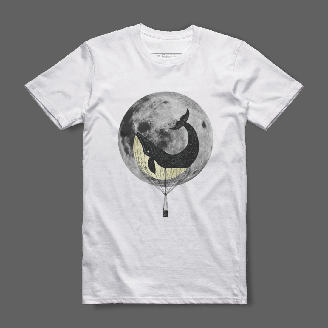 Whale and Moon Balloon Graphic T-Shirt