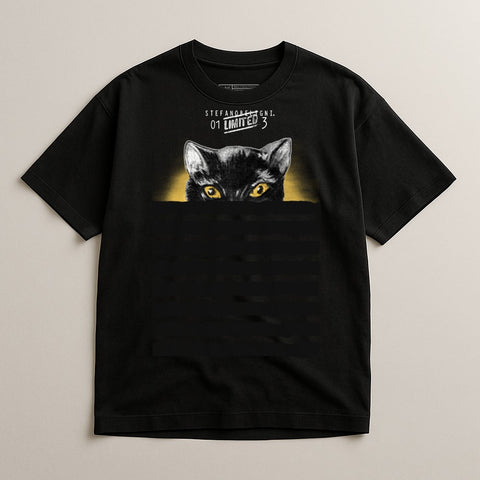 Limited Edition Black Cat Graphic Tee for Unique Style