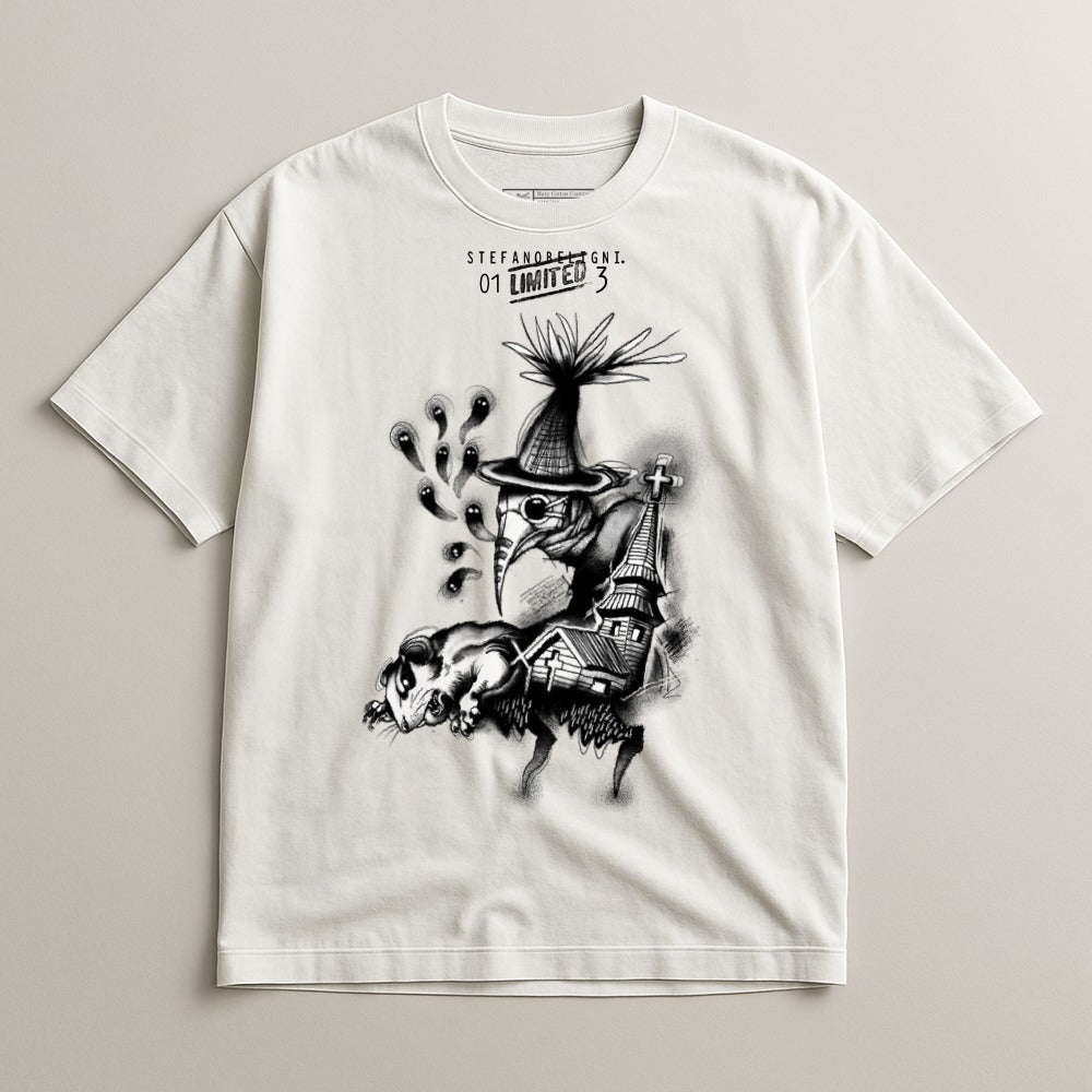 Graphic Tee with Unique Artistic Design Print