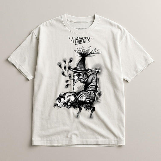 Graphic Tee with Unique Artistic Design Print
