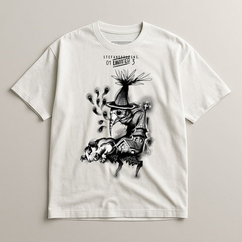 Graphic Tee with Unique Artistic Design Print