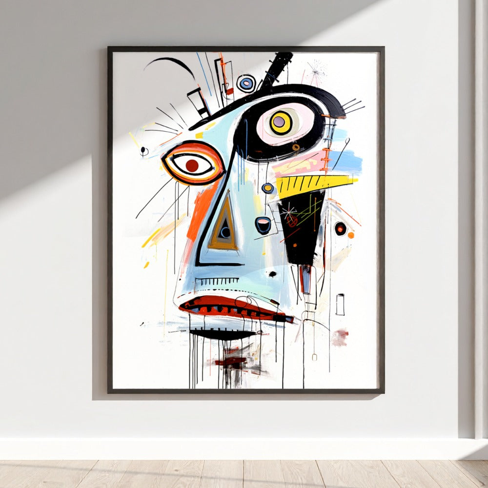 Abstract Modern Face Art Framed Wall Decor