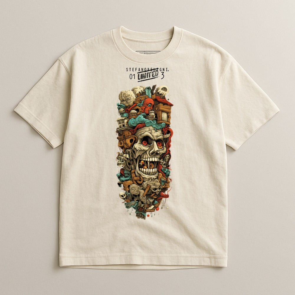 Stefanargent 01 Limited 3 Creative Skull Art T-Shirt