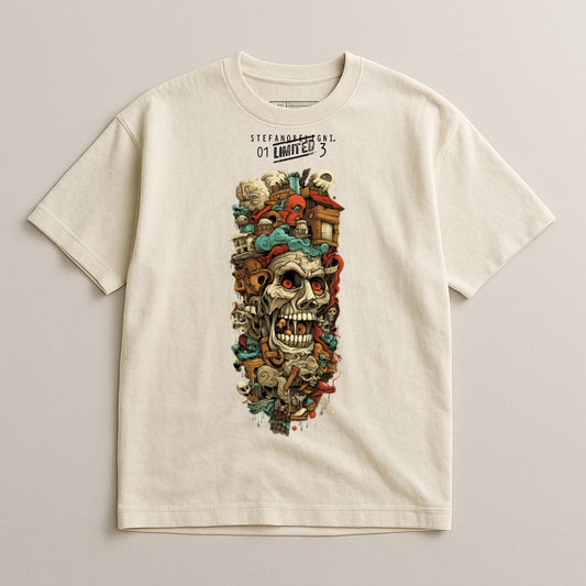 Stefanargent 01 Limited 3 Creative Skull Art T-Shirt