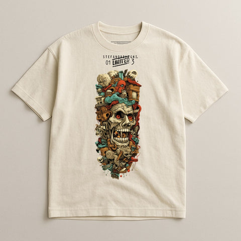 Stefanargent 01 Limited 3 Creative Skull Art T-Shirt