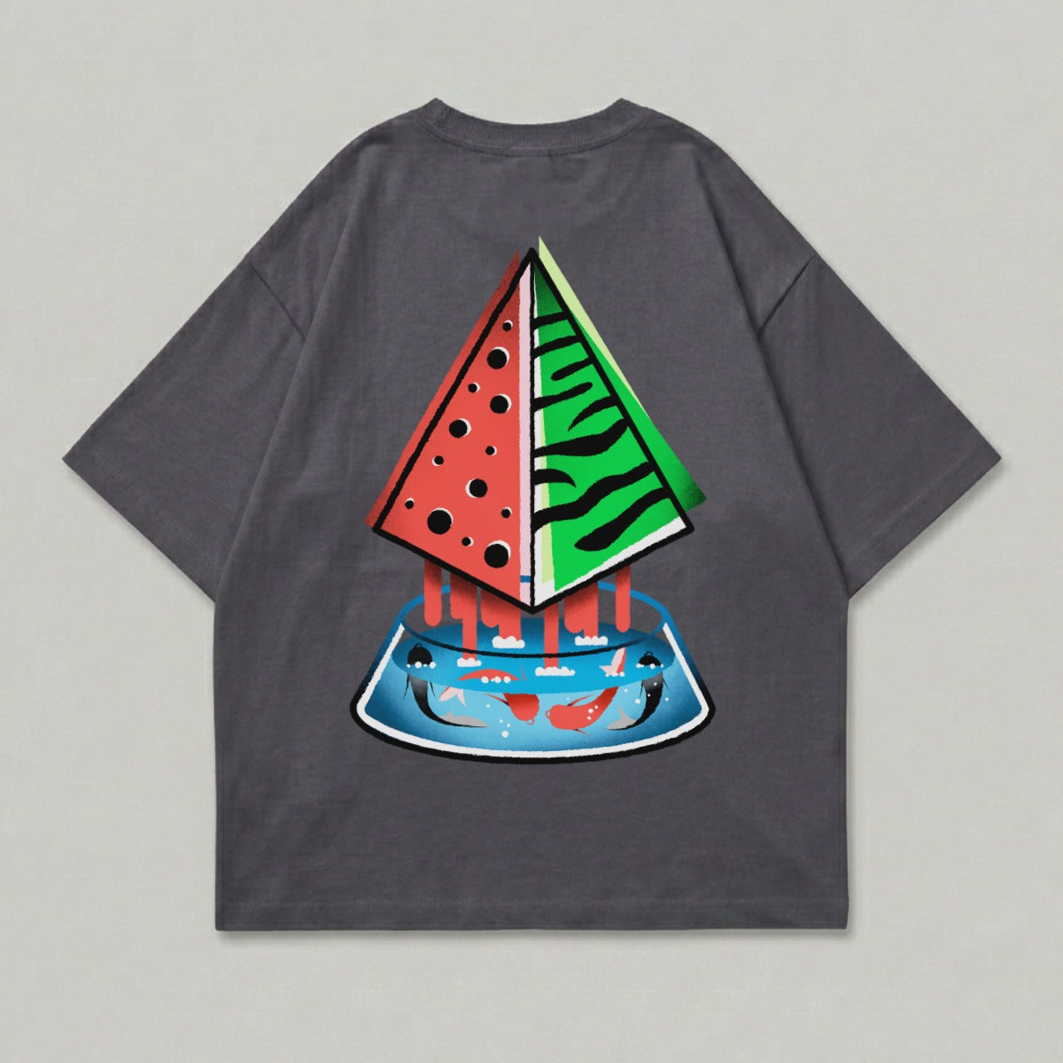 Gray Melting Watermelon Tiger Stripe Pyramid Fishbowl product type
