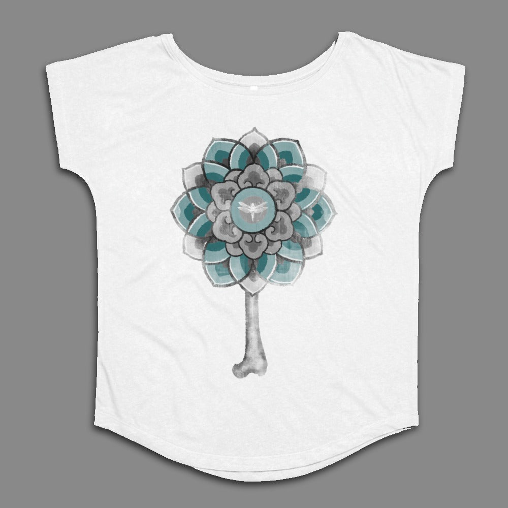 Unique Floral Design Boho Style Short Sleeve Shirt