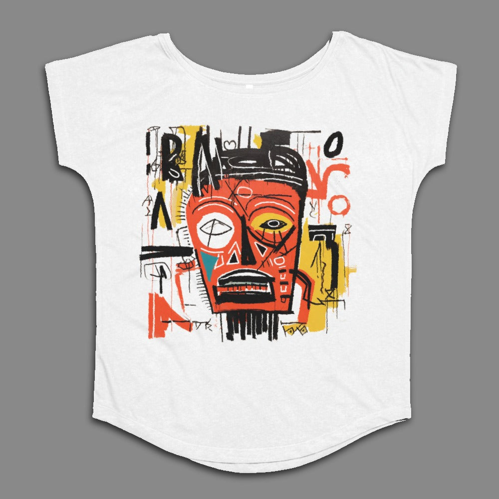 Abstract Colorful Face Design Graphic Shirt